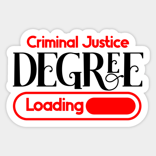 Criminal Justice Degree Loading Sticker by nextneveldesign